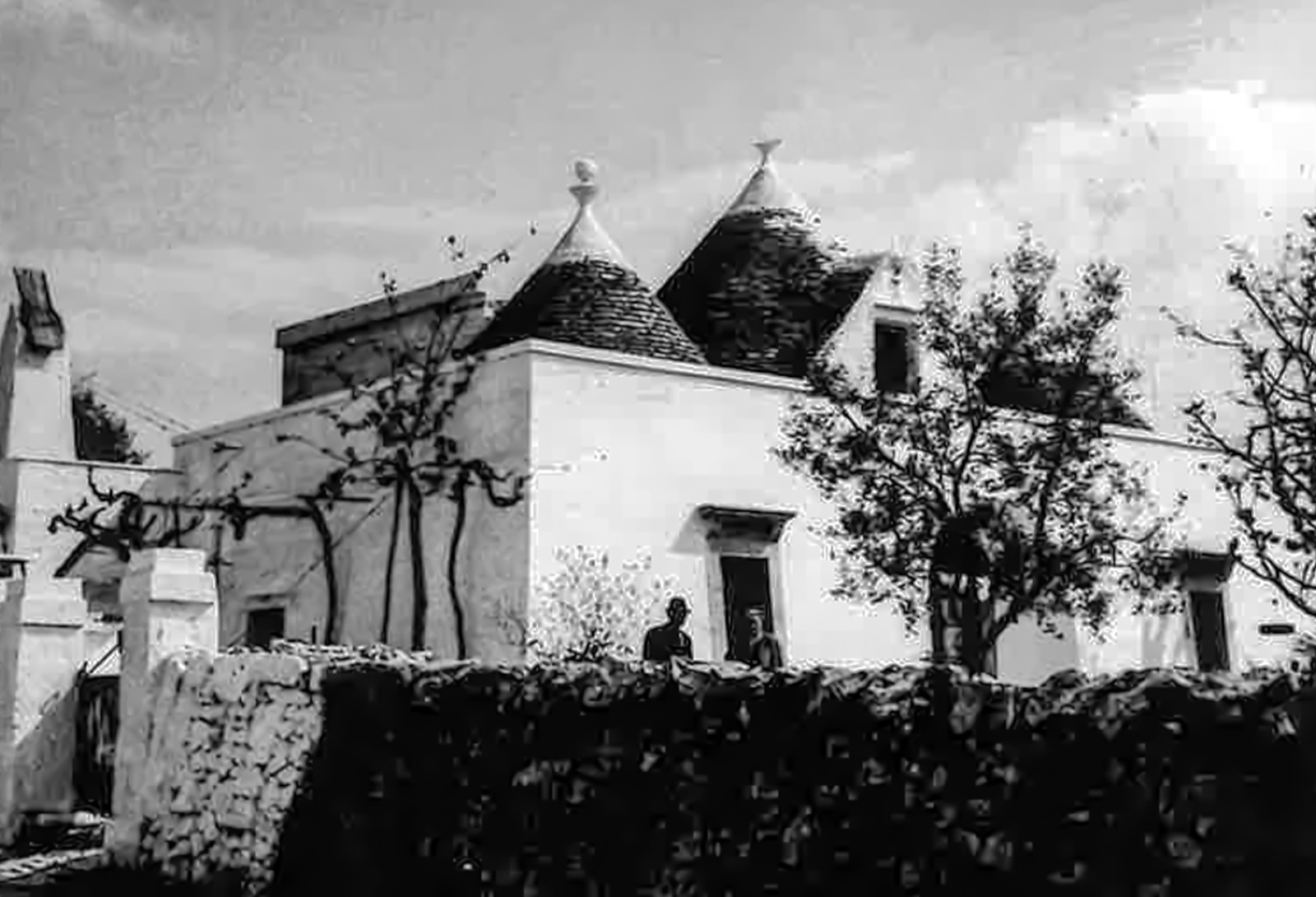 Historical photo of the trullo built by Grandfather Francesco in the early 1900s